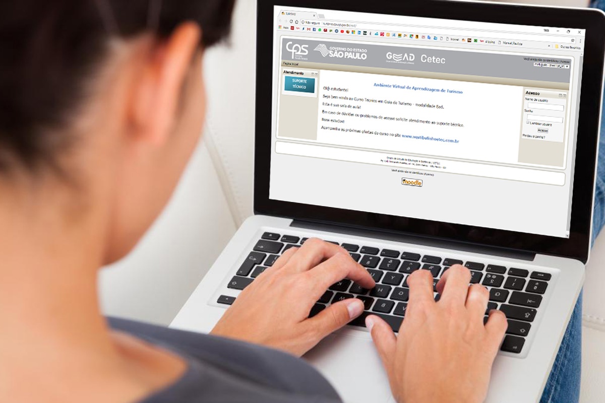 Aulas do curso técnico a distância de Guia de Turismo são transmitidas pela internet | Foto: Reprodução